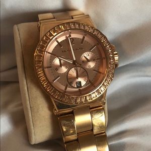 Gold Michael Kors watch with diamond accents!